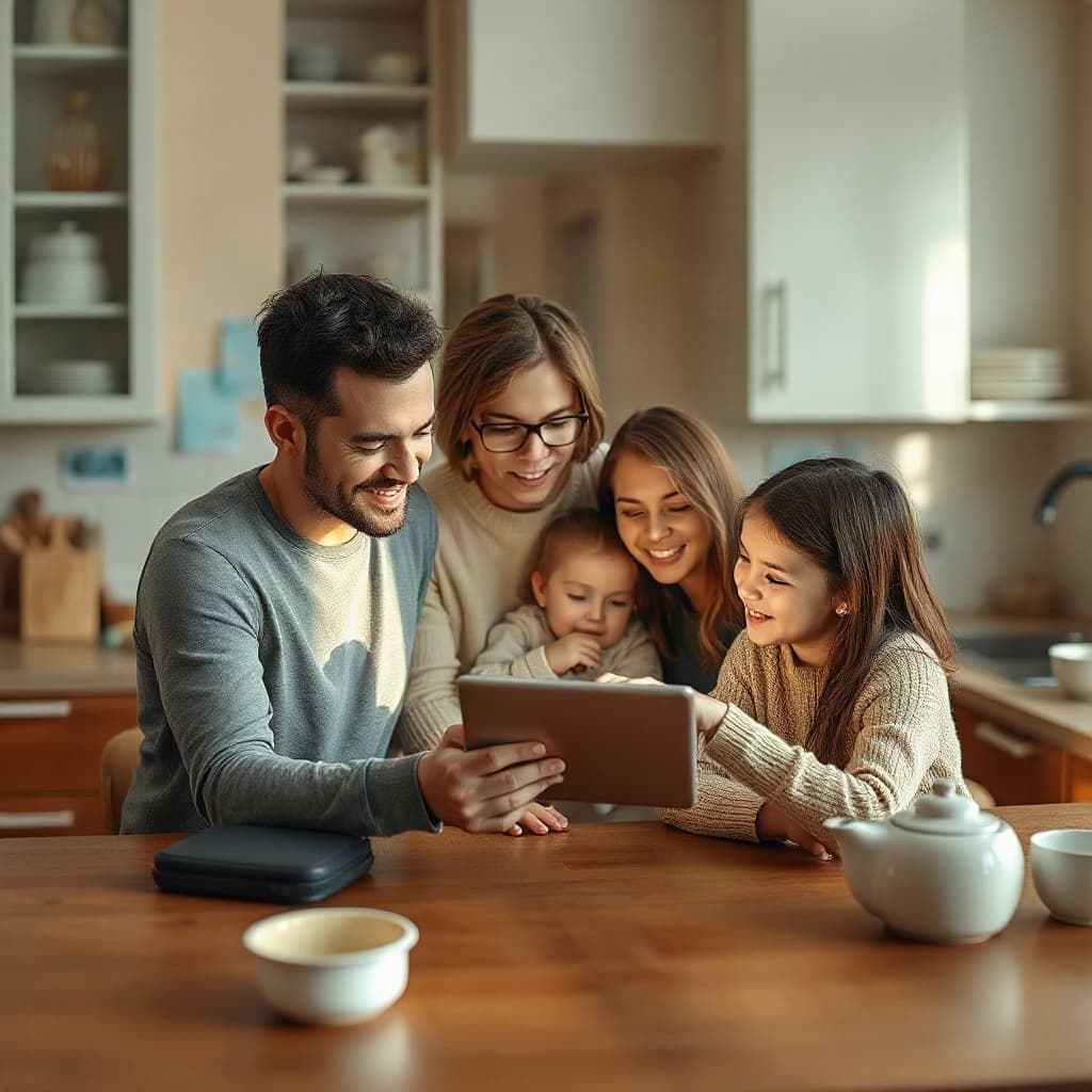 Family organizing their week together with HouseMira